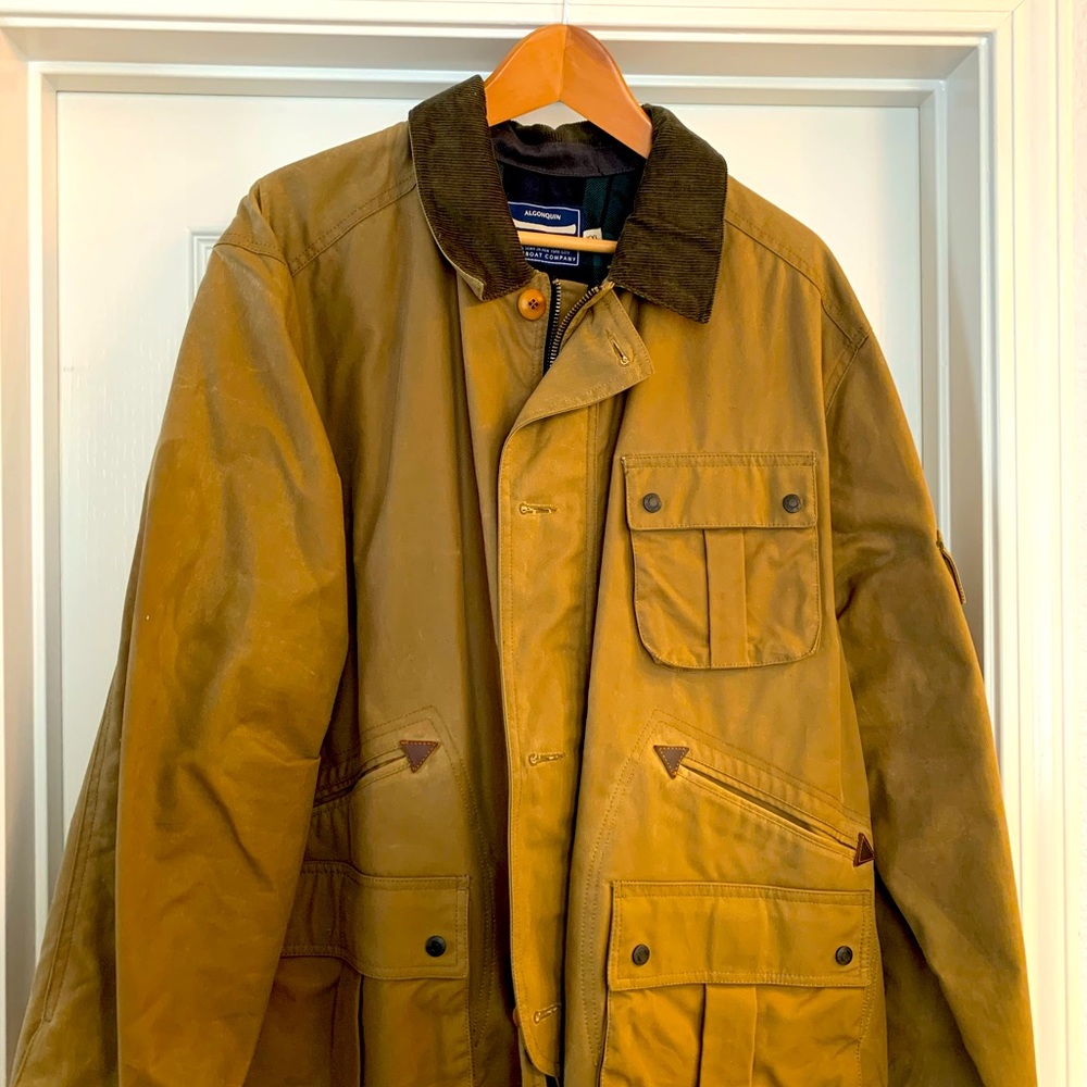 Guideboat Algonquin Field Jacket, Waxed Canvas, Tartan lining, XXL